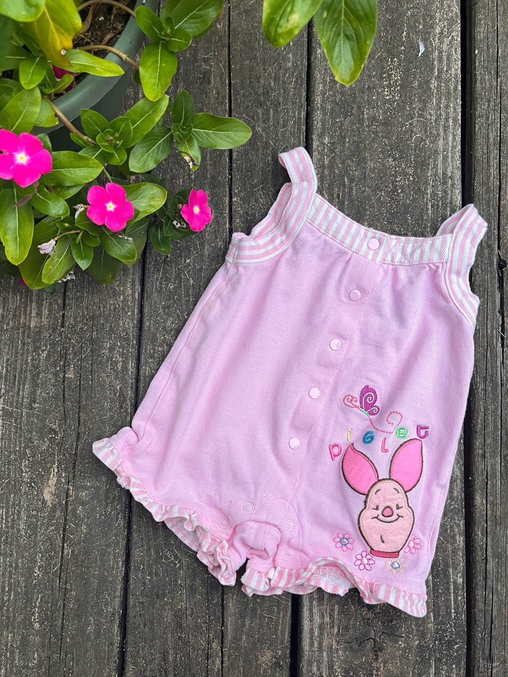 Vintage Whimsical Piglet Romper